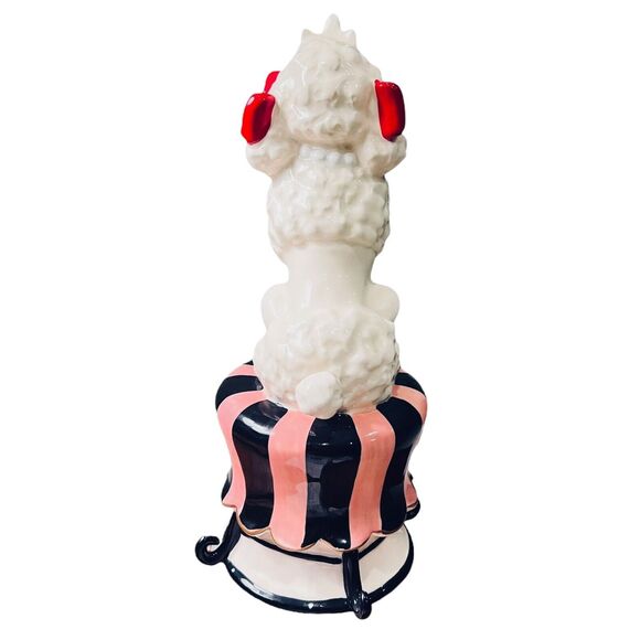 Blue Sky Clayworks Ooh La La Ceramic Poodle Figurine Valentines Day 10.5"H - Picture 5 of 9